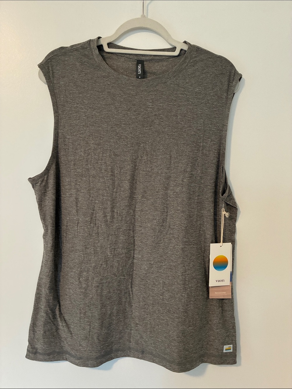 Vuori Strato Muscle Tee Heather Gray